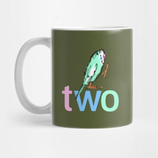 Parakeet Two - Second Birthday Design Mug